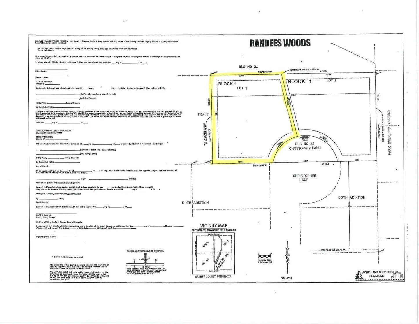 31xx Christopher Lane Lot 1 , Shoreview, MN 55126